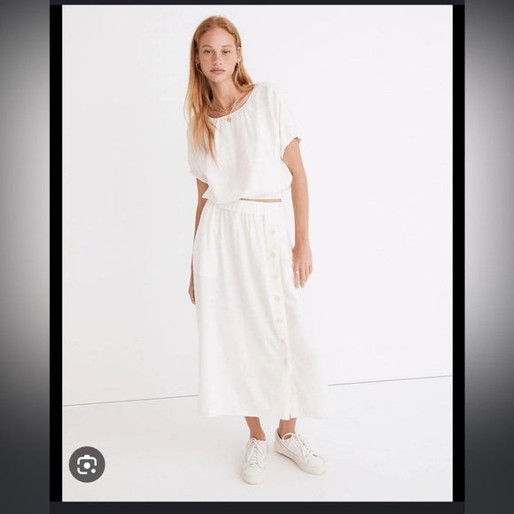 Linen-Blend Michele Bubble Top - Picture 5 of 7